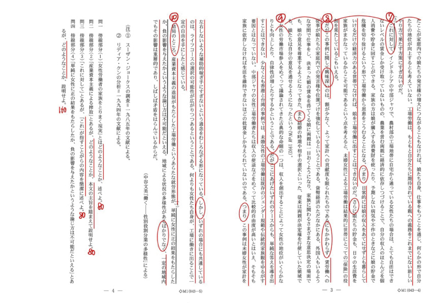 ２０２１年の筑波大学国語の第１問の問題です。