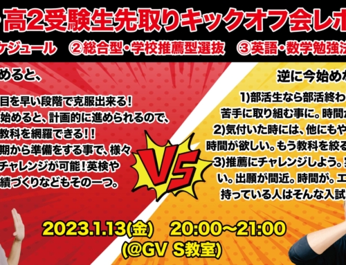 低学年(高1高2)受験キックオフ会レポート