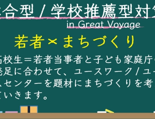 【総合型/推薦対策】若者✖️まちづくり